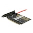 Delock PCI Express x16 Card to 5 x internal M.2 Key B / SATA