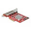 Delock PCI Express x4 Card to 4 x external SuperSpeed USB 10 Gbps (USB 3.2 Gen 2) USB Type-A female