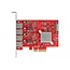 Delock PCI Express x4 Card to 4 x external SuperSpeed USB 10 Gbps (USB 3.2 Gen 2) USB Type-A female