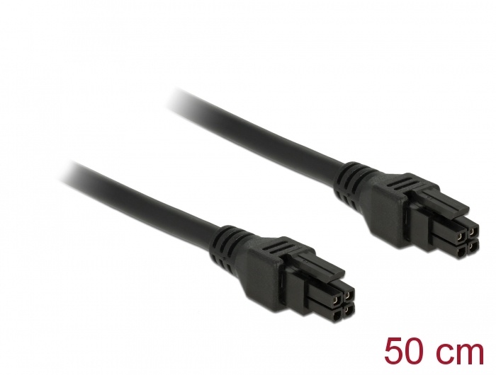 DeLOCK 85374. Snoerlengte: 0,5 m, Aansluiting 1: Micro-Fit 3.0 4-pin, Aansluiting 2: Micro-Fit 3.0 4-pin. Type verpakking: Polybag