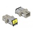 Delock Optical Fiber Coupler with laser protection flip SC Simplex female to SC Simplex female Multi-mode beige
