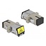 Delock Optical Fiber Coupler with laser protection flip SC Simplex female to SC Simplex female Multi-mode beige