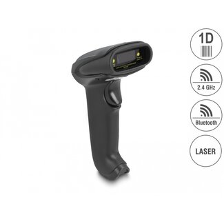 DeLOCK Delock Barcode Scanner 1D Laser for 2.4 GHz, Bluetooth or USB