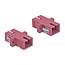 Delock Optical Fiber Coupler SC Simplex female to SC Simplex female Multi-mode 4 pieces violet