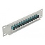 Delock 10″ Fiber Optic Patch Panel 12 Port SC Simplex aqua 1U grey