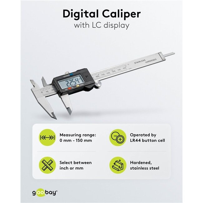 Goobay Digital Caliper 150 mm / 6 Inch