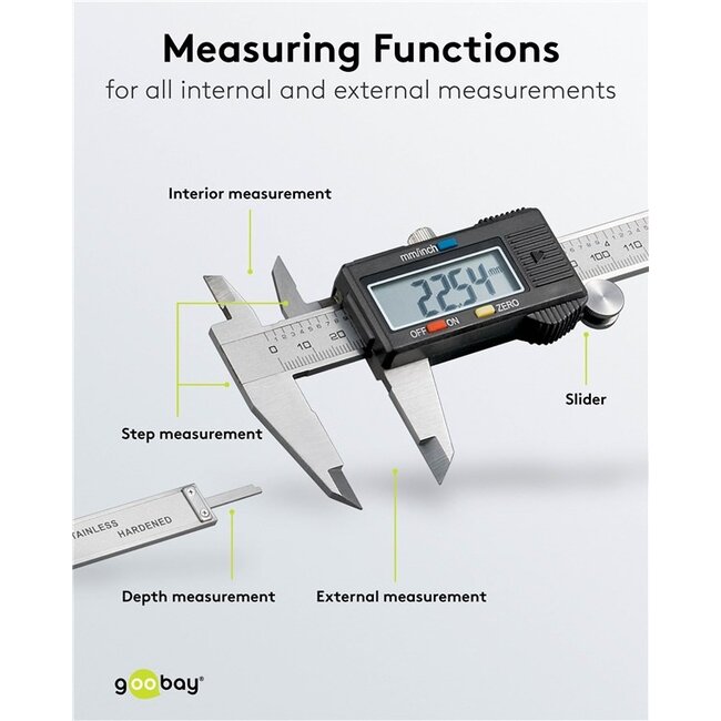 Goobay Digital Caliper 150 mm / 6 Inch