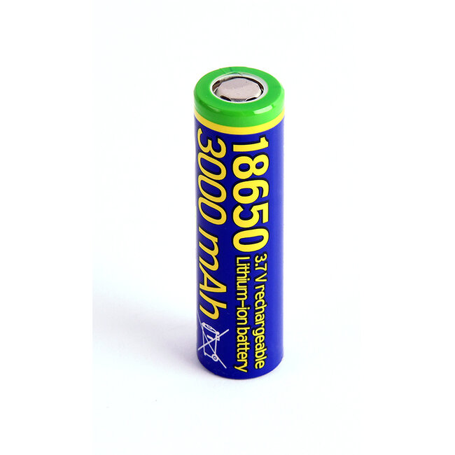 Lithium-ion 18650 batterij, beveiligd, 3350mAh
