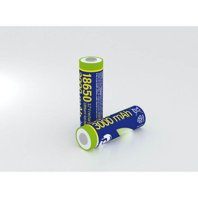 Lithium-ion 18650 batterij, beveiligd, 3350mAh