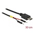 Delock USB Power Cable Type-C to 2 x pin header male separate power 30 cm