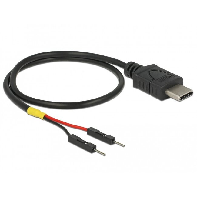 Delock USB Power Cable Type-C to 2 x pin header male separate power 30 cm