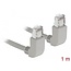 Delock Network cable RJ45 Cat.5e SF/UTP upwards / upwards angled 1 m