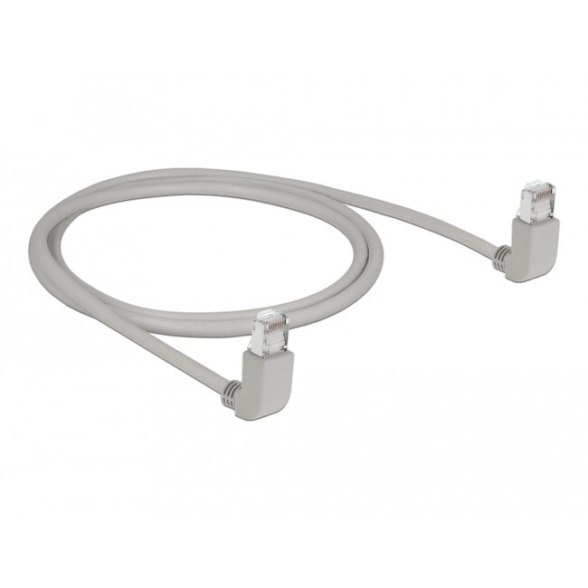 Delock Network cable RJ45 Cat.5e SF/UTP upwards / upwards angled 1 m