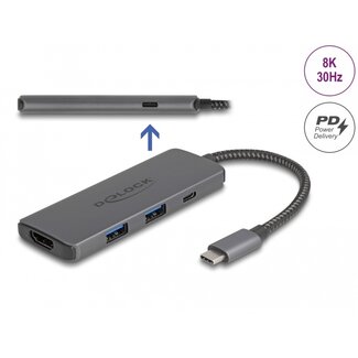 DeLOCK Delock USB Type-C™ Docking Station 8K - HDMI / USB / PD 3.0 100 W