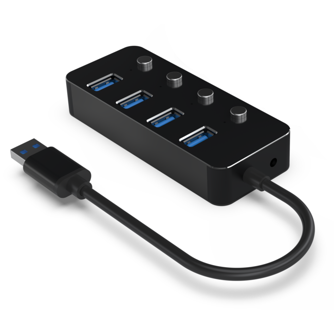 4 poorts USB 3.1 (Gen 1) hub met voeding