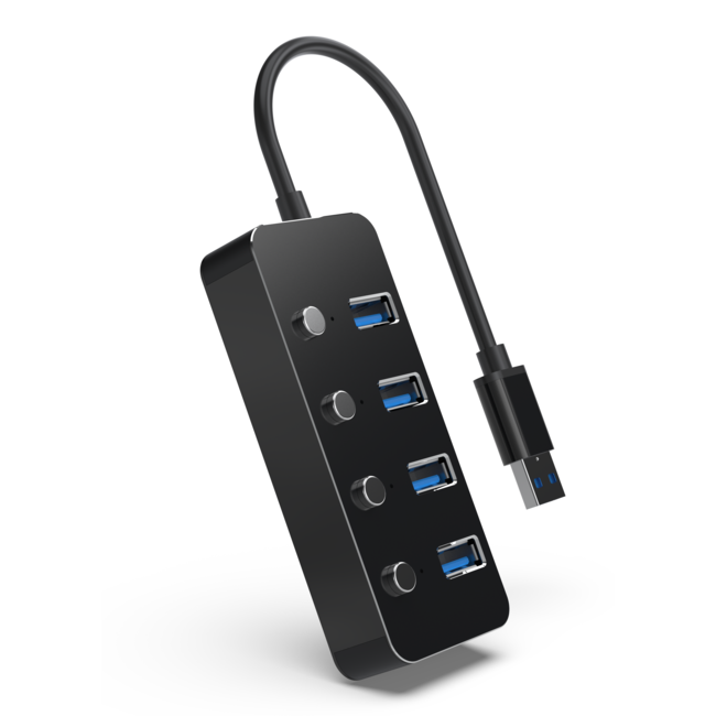 4 poorts USB 3.1 (Gen 1) hub met voeding
