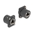 Delock D-Type Module RJ45 jack to jack with screws black