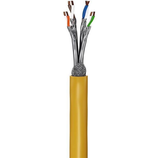 Goobay GHMT-certified CAT 8.1, S/FTP (PiMF), Network Cable yellow 25 m