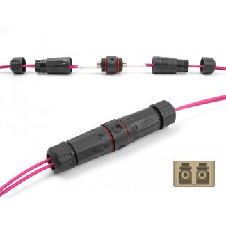 DeLOCK Delock Optical Fiber Cable Connector LC Duplex female to LC Duplex female OM1/OM2 waterproof