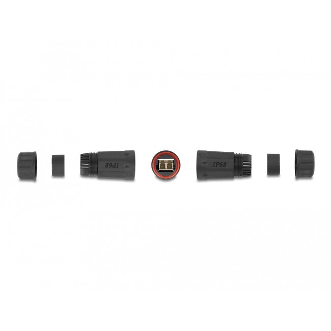 Delock Optical Fiber Cable Connector LC Duplex female to LC Duplex female OM1/OM2 waterproof