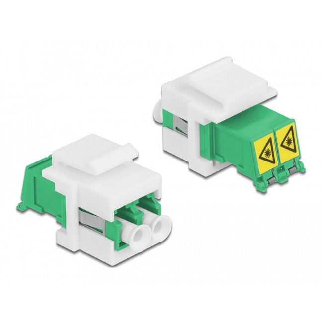 Delock Keystone Module LC Duplex female to LC Duplex female with laser protection flip inside
