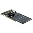 Delock PCI Express x8 / x16 Card to 4 x internal NVMe M.2 Key M