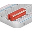 Delock DIP flip switch piano 12-digit 2.54 mm pitch THT vertical red 2 pieces