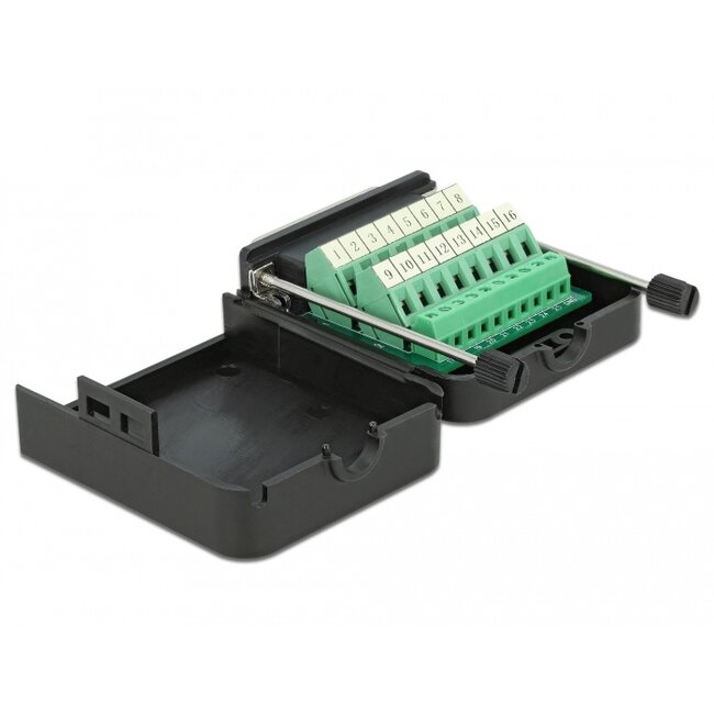 Delock D-Sub25 female to Terminal Block with Enclosure