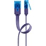 Goobay CAT 6A Flat Patch Cable U/UTP, violet 2 m