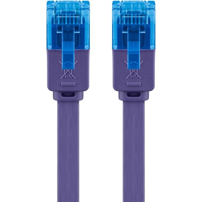 Goobay CAT 6A Flat Patch Cable U/UTP, violet 2 m
