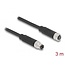 Delock M8 3 pin Cable A-coded male to female PUR (TPU) 3 m