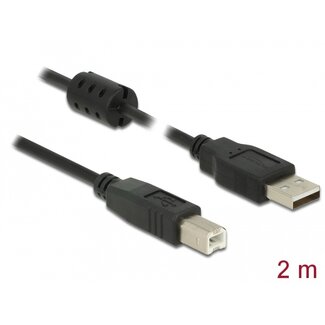 DeLOCK Delock Cable USB 2.0 Type-A male > USB 2.0 Type-B male 2.0 m black