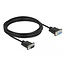 Delock Serial Cable RS-232 D-Sub9 male to female with narrow plug housing 4 m