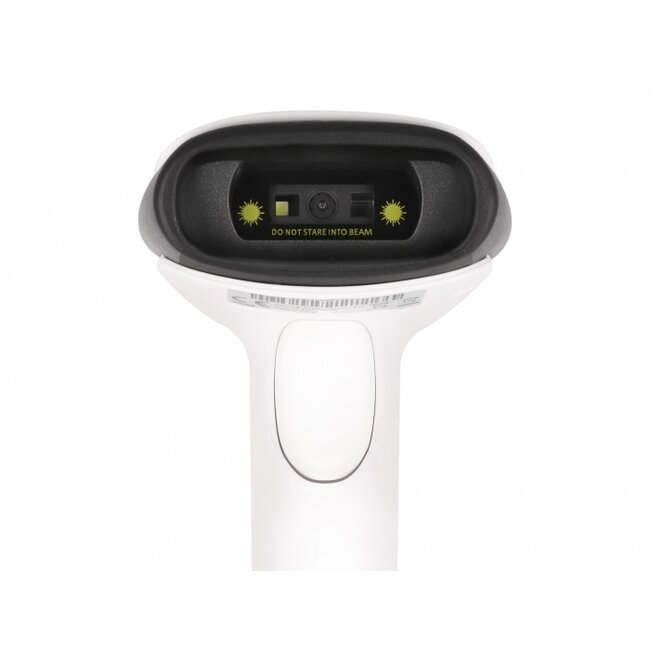 Delock Barcode Scanner 1D and 2D for 2.4 GHz, Bluetooth or USB - white