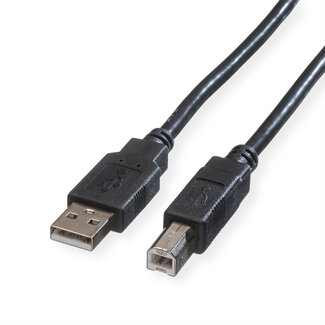 ROLINE GREEN ROLINE GREEN USB 2.0 kabel, Type A-B, zwart, 0,8 m