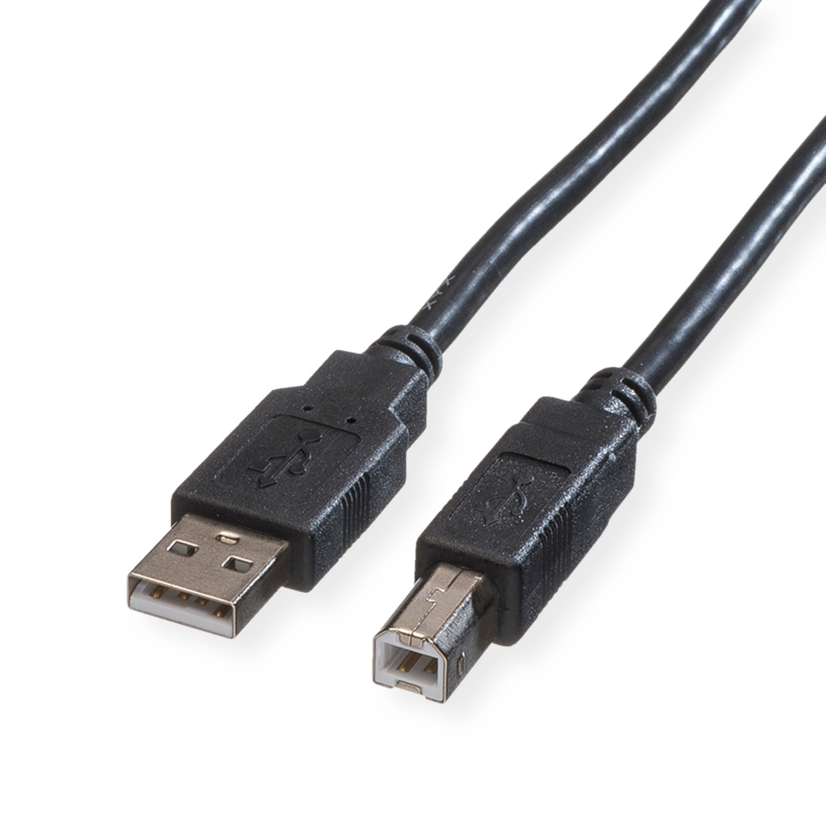 Roline green USB-kabel USB 2.0 USB-A stekker, USB-B stekker 0.80 m Zwart Afgeschermd, TPE-mantel, Halogeenvrij 11.44.8808