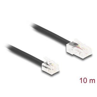 DeLOCK Delock Telephone Cable RJ45 plug to RJ11 plug black 10 m
