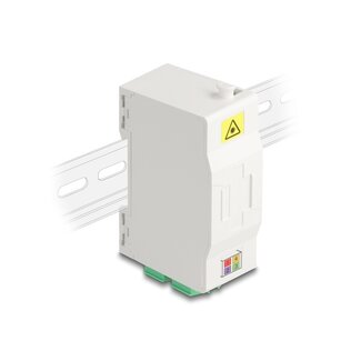 DeLOCK Delock Optical Fiber Connection Box for DIN rail with splice holder and 4 x LC Duplex coupler