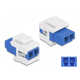 DeLOCK Delock Keystone Module LC Duplex female to LC Duplex female blue / white
