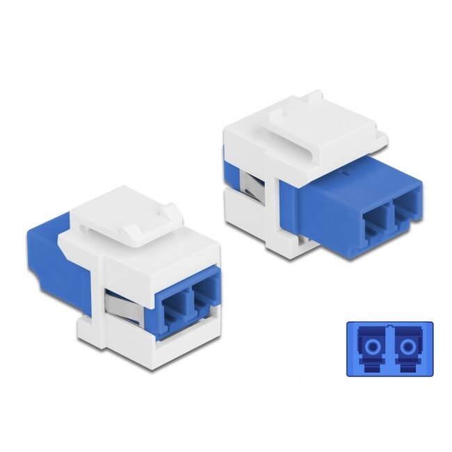 Delock Keystone Module LC Duplex female to LC Duplex female blue / white
