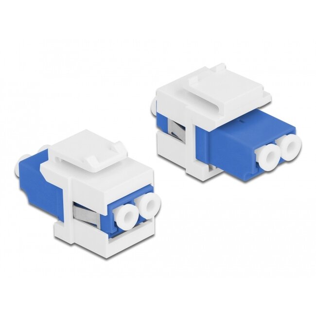 Delock Keystone Module LC Duplex female to LC Duplex female blue / white