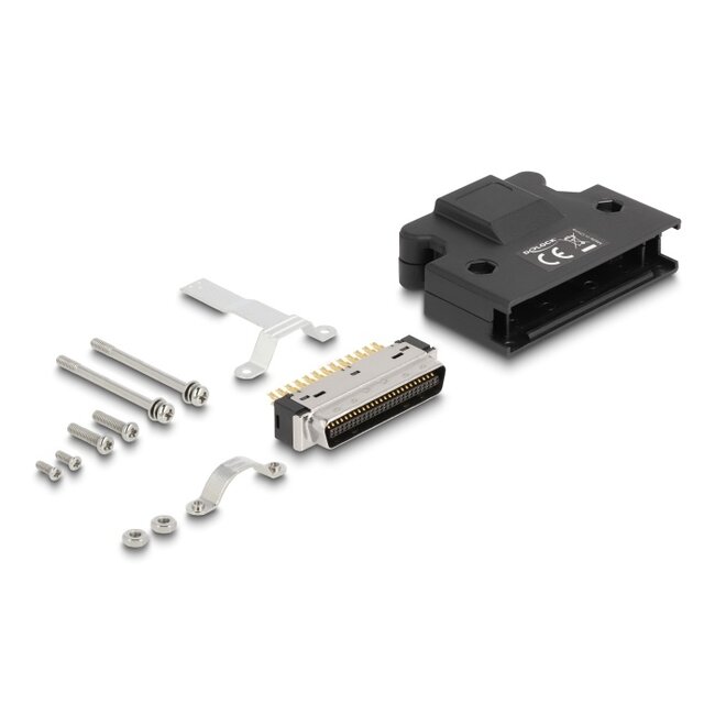Delock MDR male 50 pin solder connection with housing