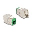 Delock Keystone Modul RJ45 jack to LSA Cat.6A toolfree green set 10 pieces