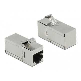 DeLOCK Delock Keystone Module RJ45 jack to RJ45 jack Cat.6A 90° angled