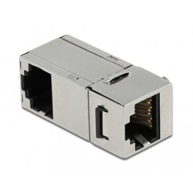 Delock Keystone Module RJ45 jack to RJ45 jack Cat.6A 90° angled