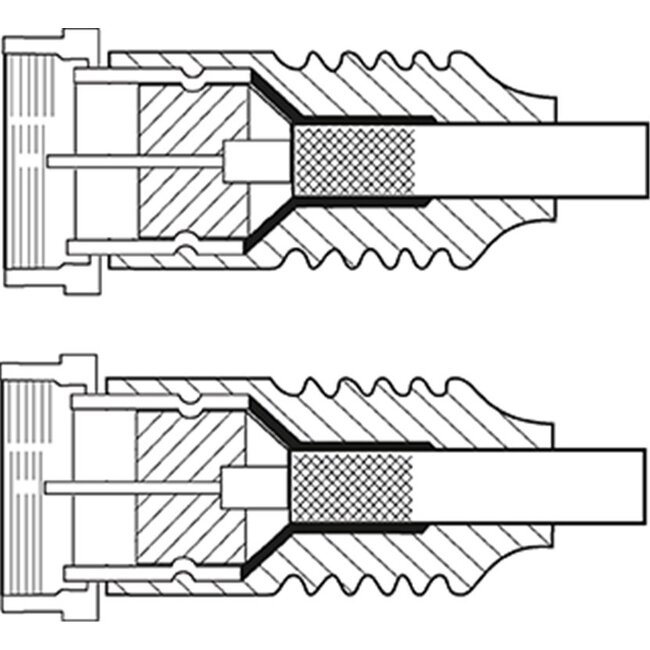 Goobay SAT Antenna Cable (135 dB), 4x Shielded 2 m