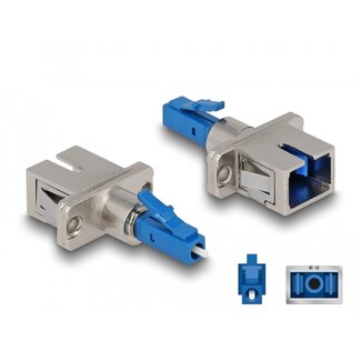 DeLOCK Delock Optical Fiber Hybrid Coupler LC Simplex male to SC Simplex female blue