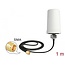 Delock WLAN 802.11 ac/a/h/b/g/n Antenna SMA plug 1.4 - 3.0 dBi omnidirectional with connection cable ULA100 1 m white outdoor