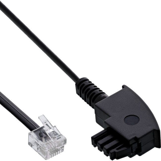 InLine® ADSL splitterkabel, TAE-F naar 6P2C DEC stekker, 25m