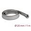 Delock Braided Sleeve with zip fastener heat-resistant 1 m x 20 mm grey